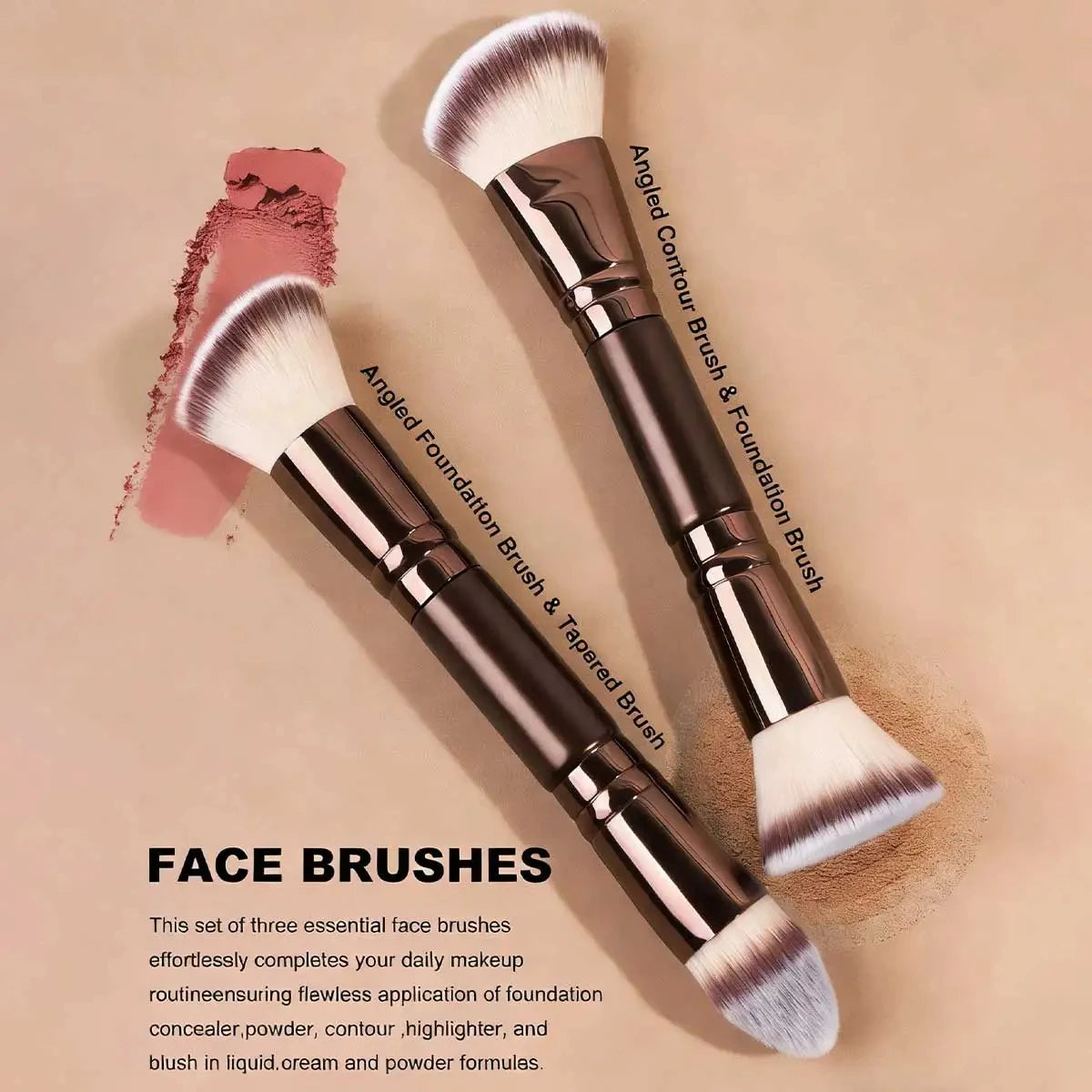 Professional Makeup Brush Set | Portable Dual-Ended Tools