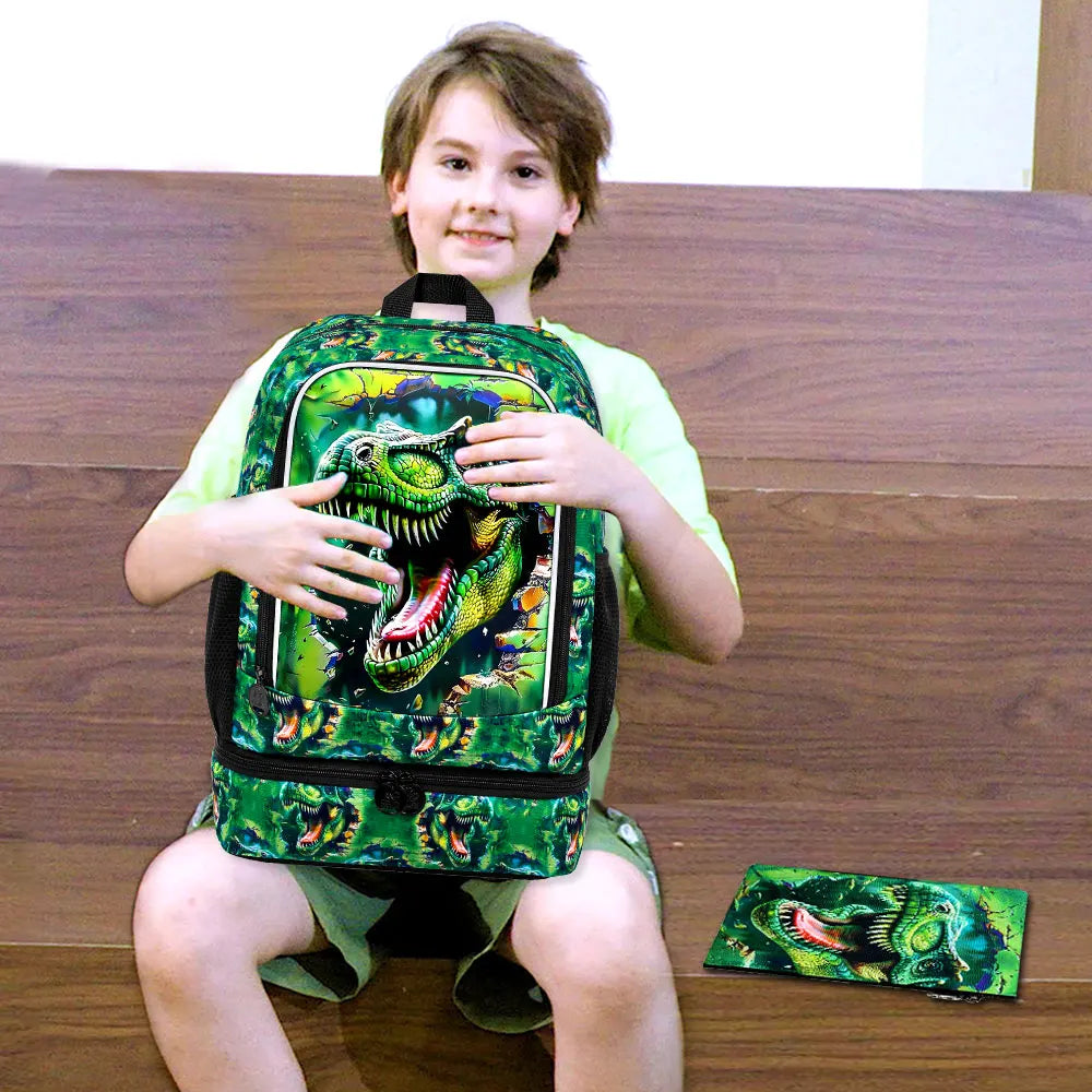 2 In 1 Shark Backpack with Lunch Box | Fun Kids Bookbag