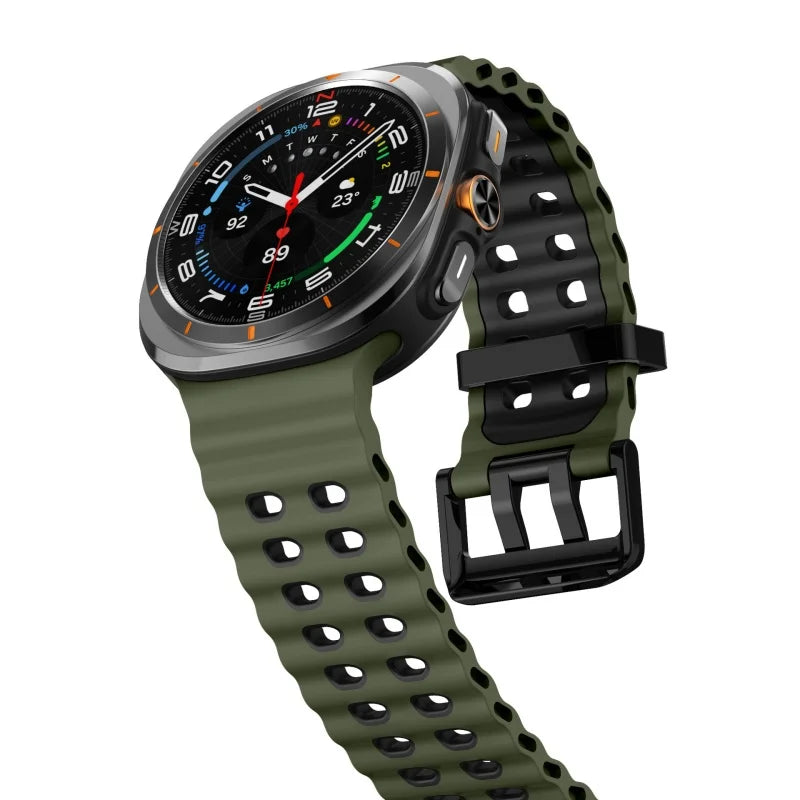 Silicone Sports Strap for Galaxy Watch | Breathable Marine Band