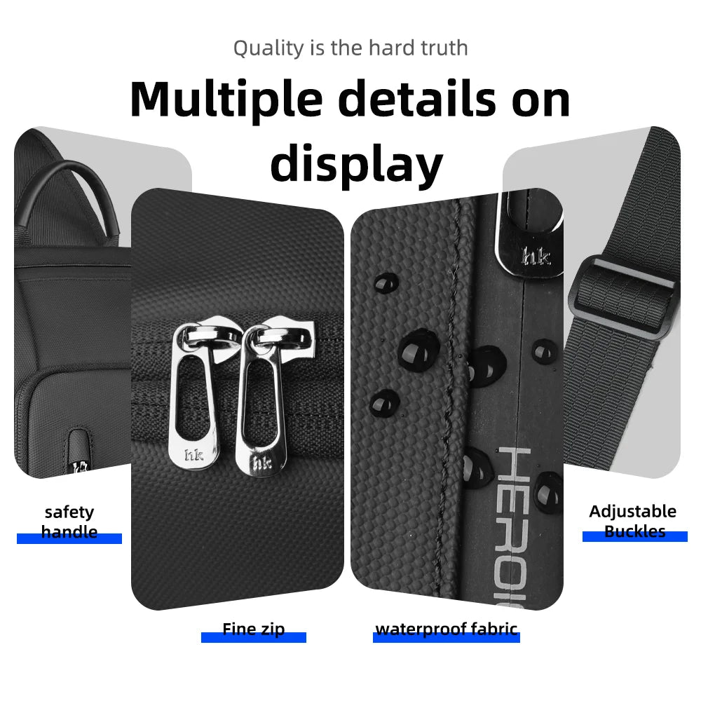 Men's Waterproof Anti-Theft Shoulder Sling Bag | Multi-Pocket Crossbody