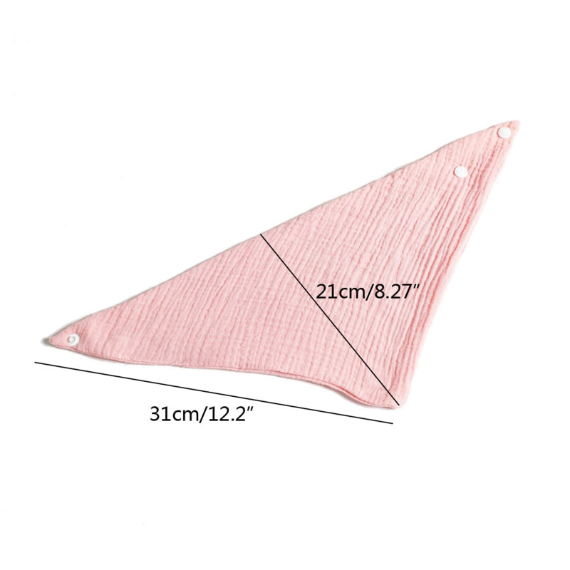 5 Pcs Baby Feeding Drool Bibs | Soft Cotton Bandana Bibs