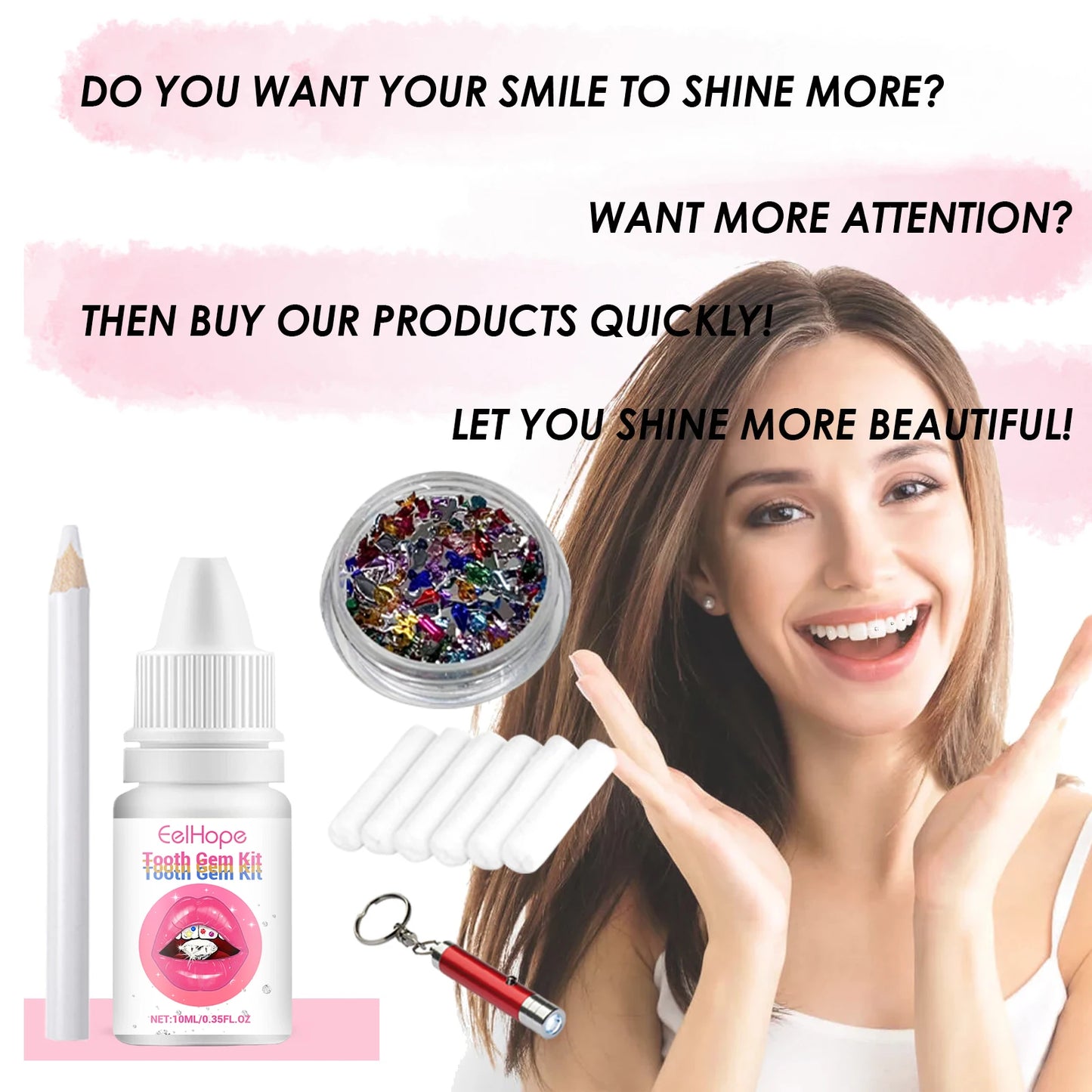 DIY Tooth Gem Kit | Trendy Self-Adhesive Tooth Jewelry