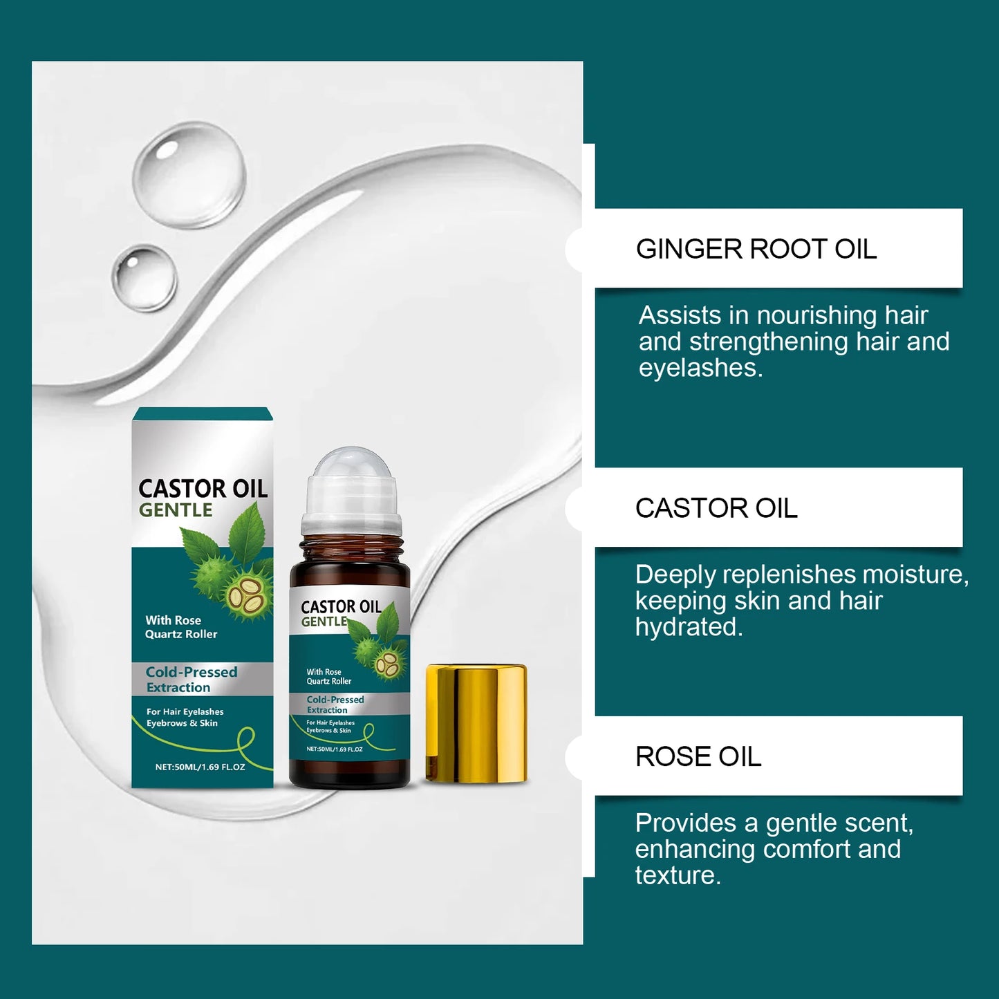Natural Castor Oil for Hair & Skin | Deep Hydration & Growth