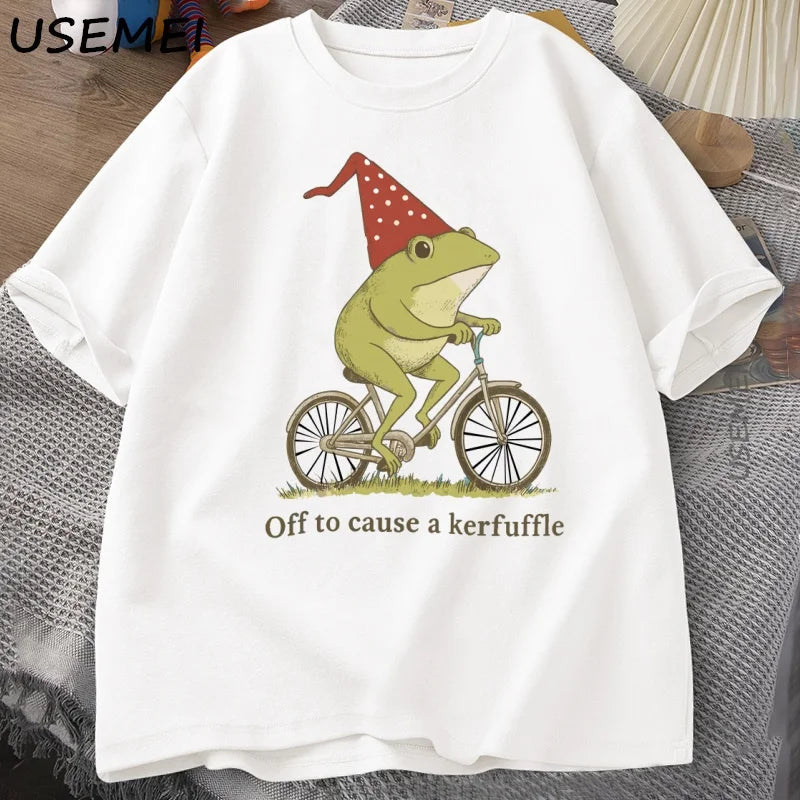 Funny Frog T-Shirt for Adults | Unique Graphic Tee Summer Tops