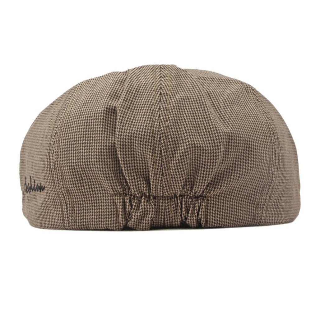 Unisex Plaid Beret Caps for Spring & Summer | Fashionable Flat Hats