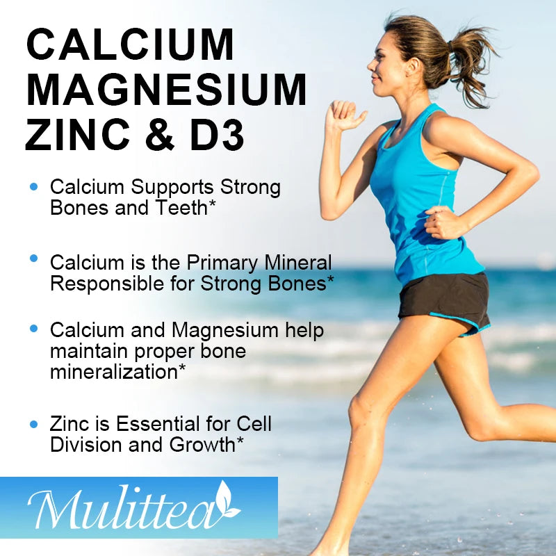 Calcium Magnesium Gummies with Zinc & Vitamin D3 for Bone Health