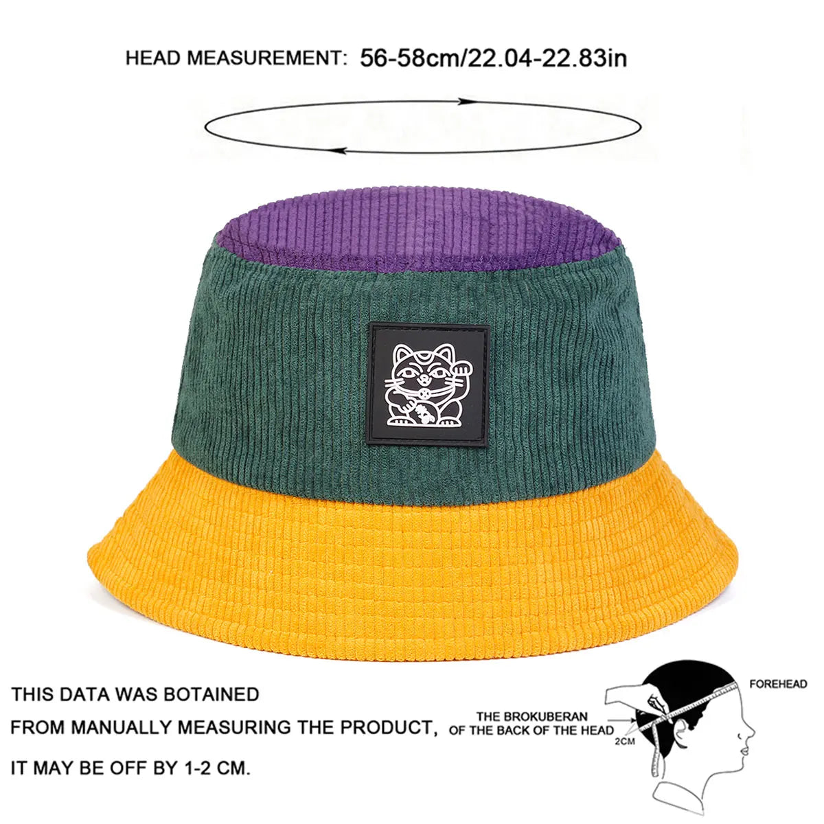 Unisex Cat Embroidery Bucket Hat | Trendy Fisherman Cap