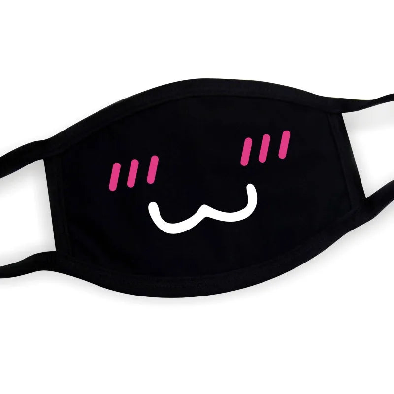 Funny Expression Anime Party Mouth Face Mask | Unisex Kawaii Mask