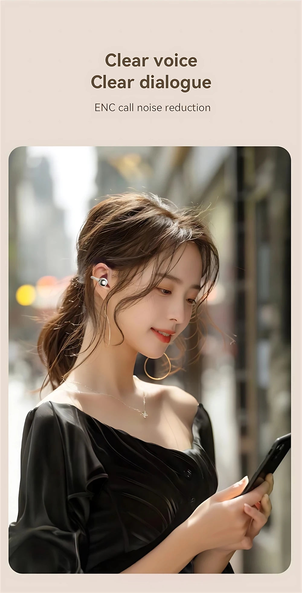 Bluetooth 5.3 Wireless Ear Clip Earphones | Noise Reduction Sports Earbuds