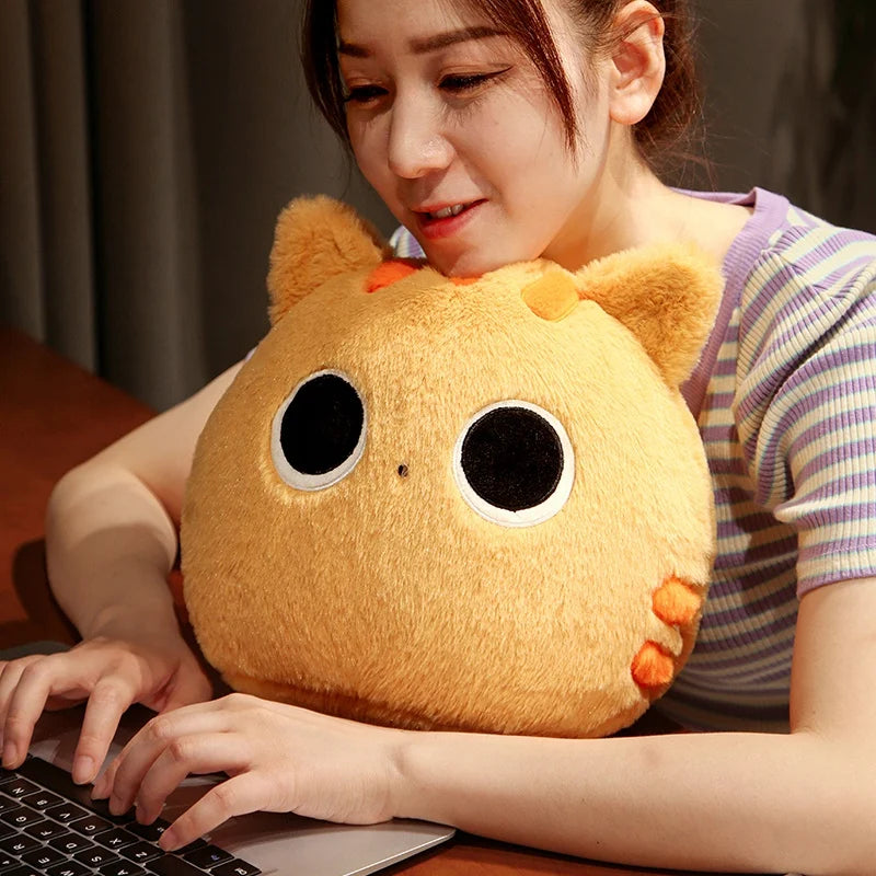 Kawaii Siamese Cat Plush Toy | Long Oblong Nap Pillow for Kids