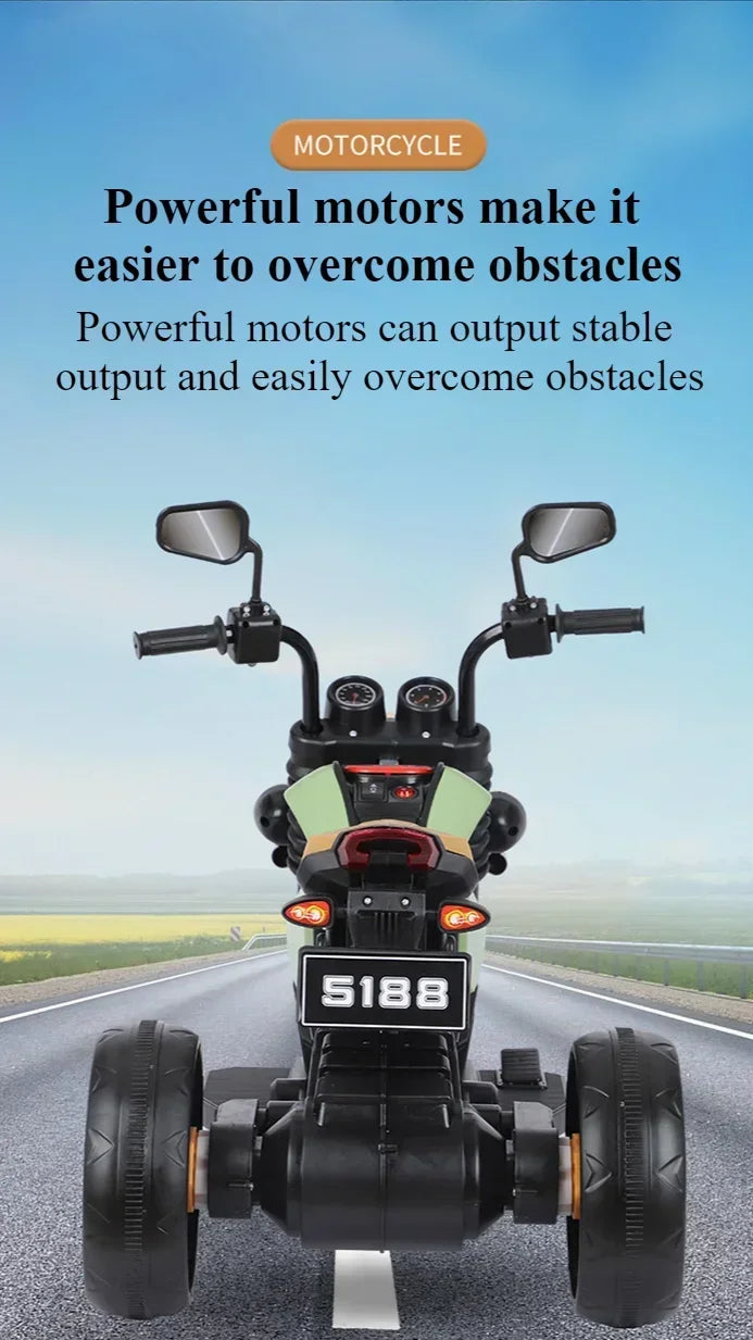 Kids Electric Motorcycle Toy | Safe Ride-On with Music & Lights