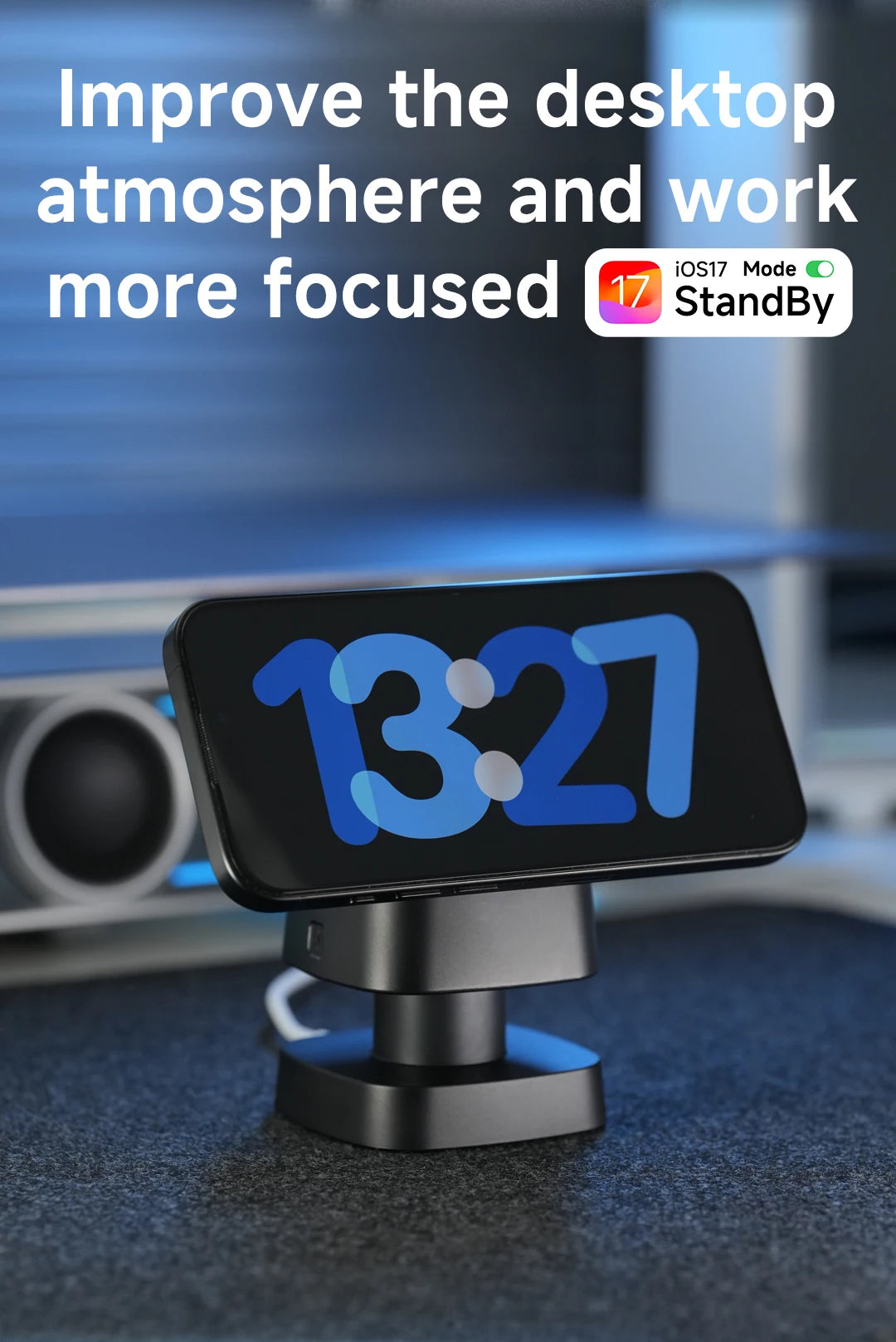 Magnetic 3-in-1 Wireless Charging Station | Fast Charging & Lamp