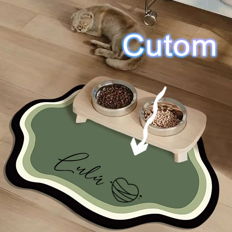 Cute Non-Slip Diatom Mud Pet Feeding Mat | Waterproof Home Decor