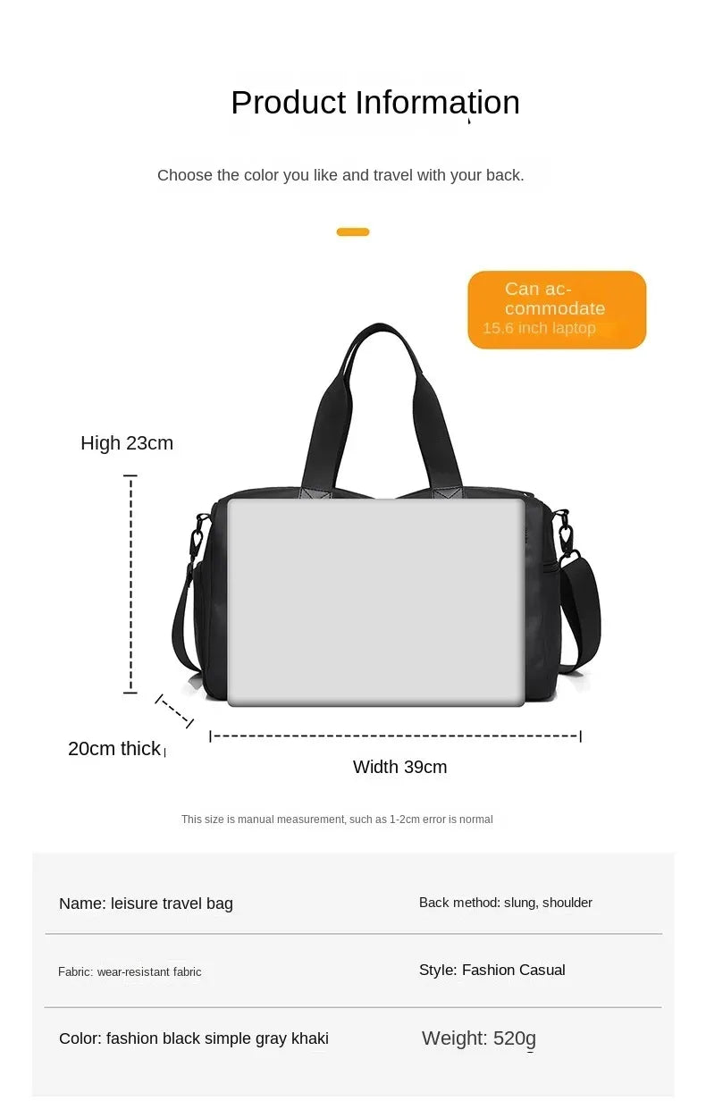 Large Capacity Waterproof Gym Bag | Versatile Travel Duffel