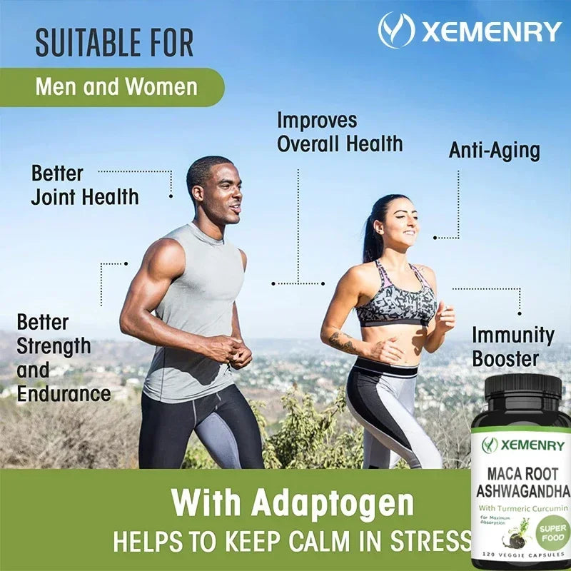 Men's Maca Root + Ashwagandha Supplement | Boost Energy & Vitality