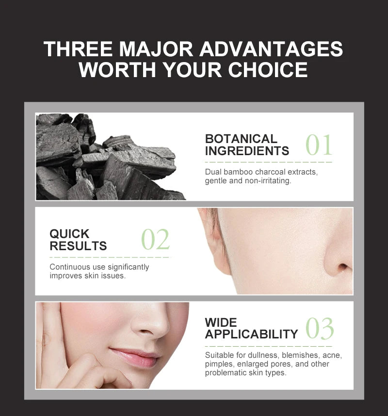 Bamboo Charcoal Face Serum | Oil Control & Pore Refinement