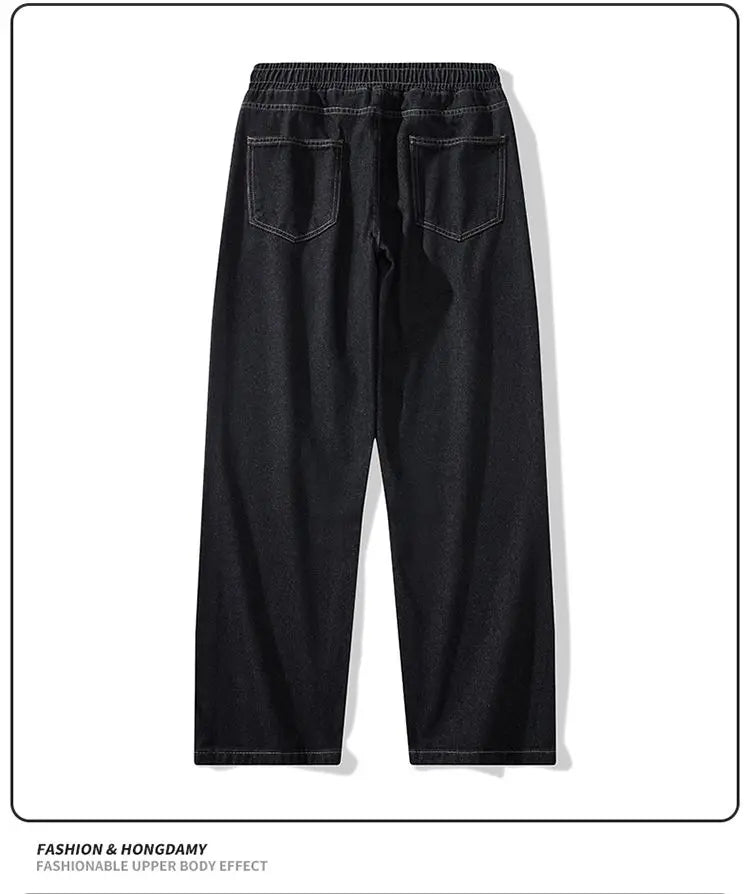 Trendy High Street Wide Leg Jeans | Comfortable Men's Denim Pants