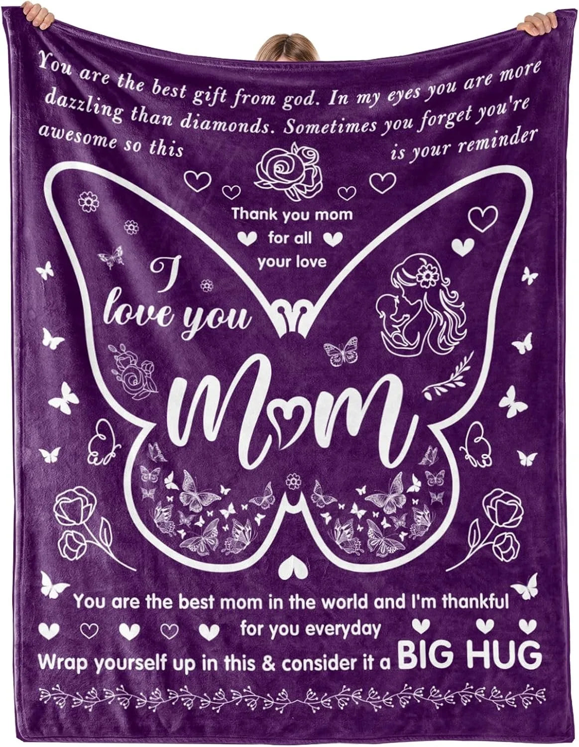 Super Soft Flannel Throw Blanket | Unique Gifts for Mom