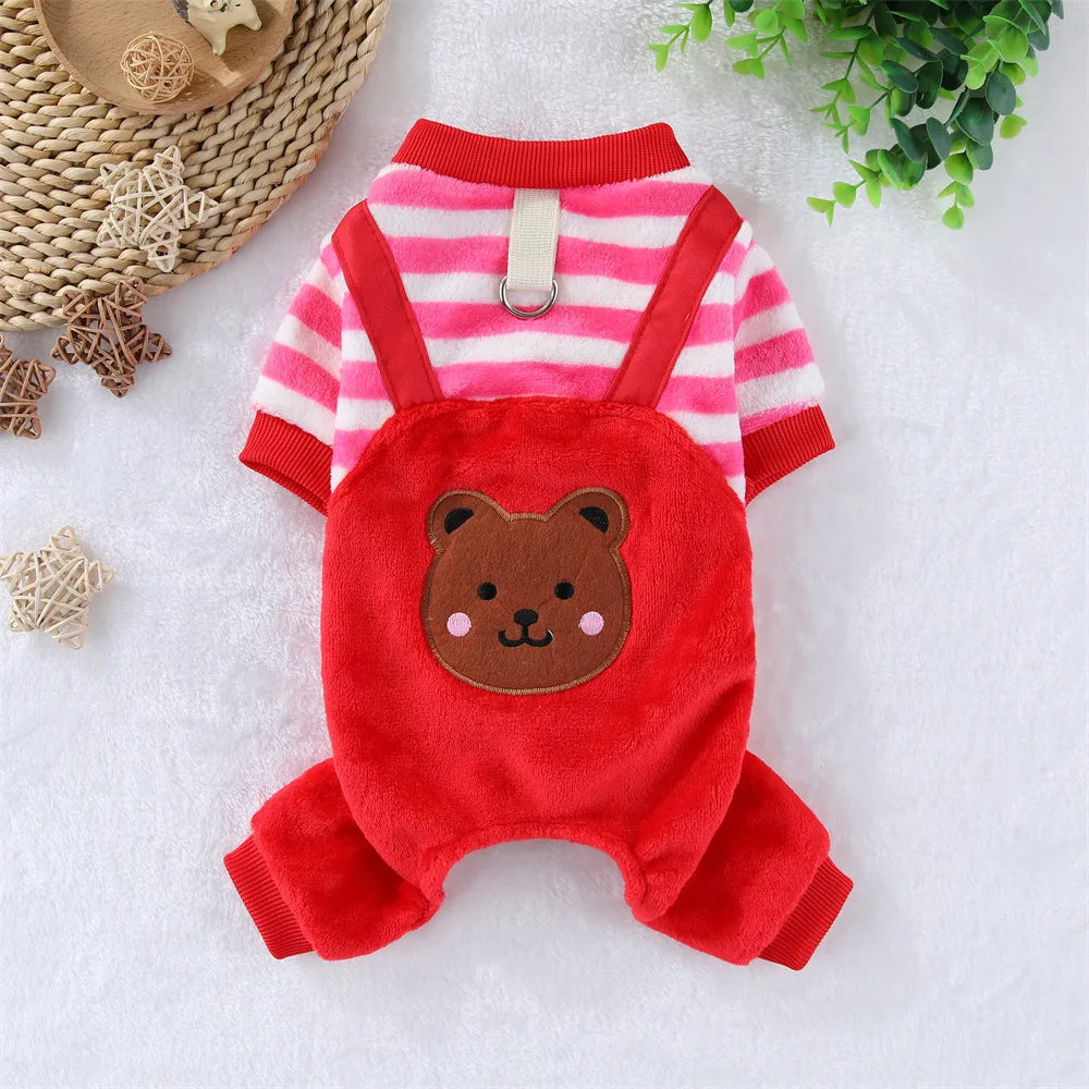 Warm Fleece Jumpsuit for Pets | Cozy Autumn/Winter Coat