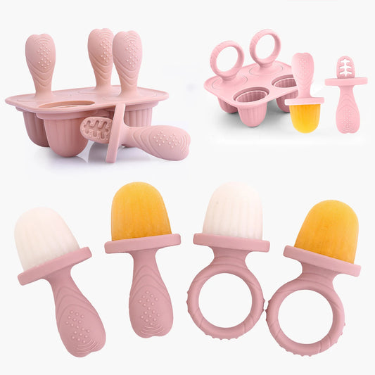 5PCS Baby Fruit and Vegetable Silicone Teether with Hand Ring