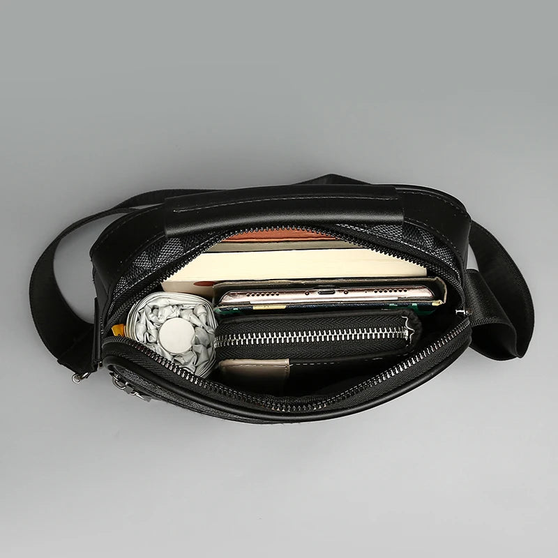Stylish Men's Crossbody Bag | Casual Leather Messenger Sling Pack