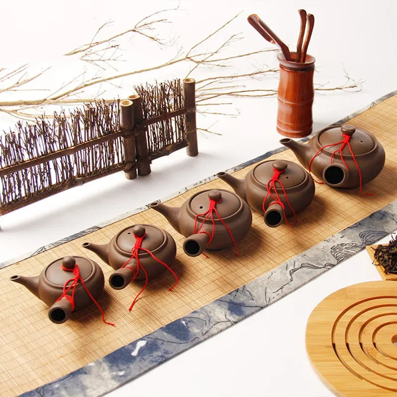 Elegante tetera hecha a mano de arcilla púrpura | Juego de té chino Kung Fu