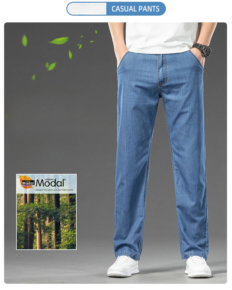 Men's Loose Straight Jeans | Versatile Casual Denim Trousers