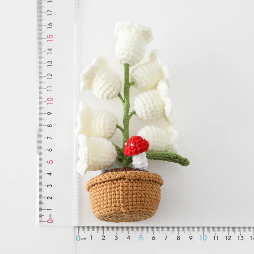 Handmade Crochet Bell Orchid | Beautiful Artificial Flower Decoration