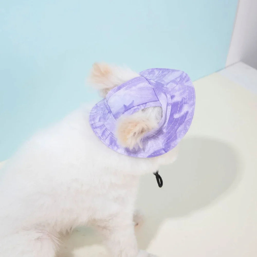 Adjustable Dog Baseball Cap with Ear Holes | Summer Pet Hat
