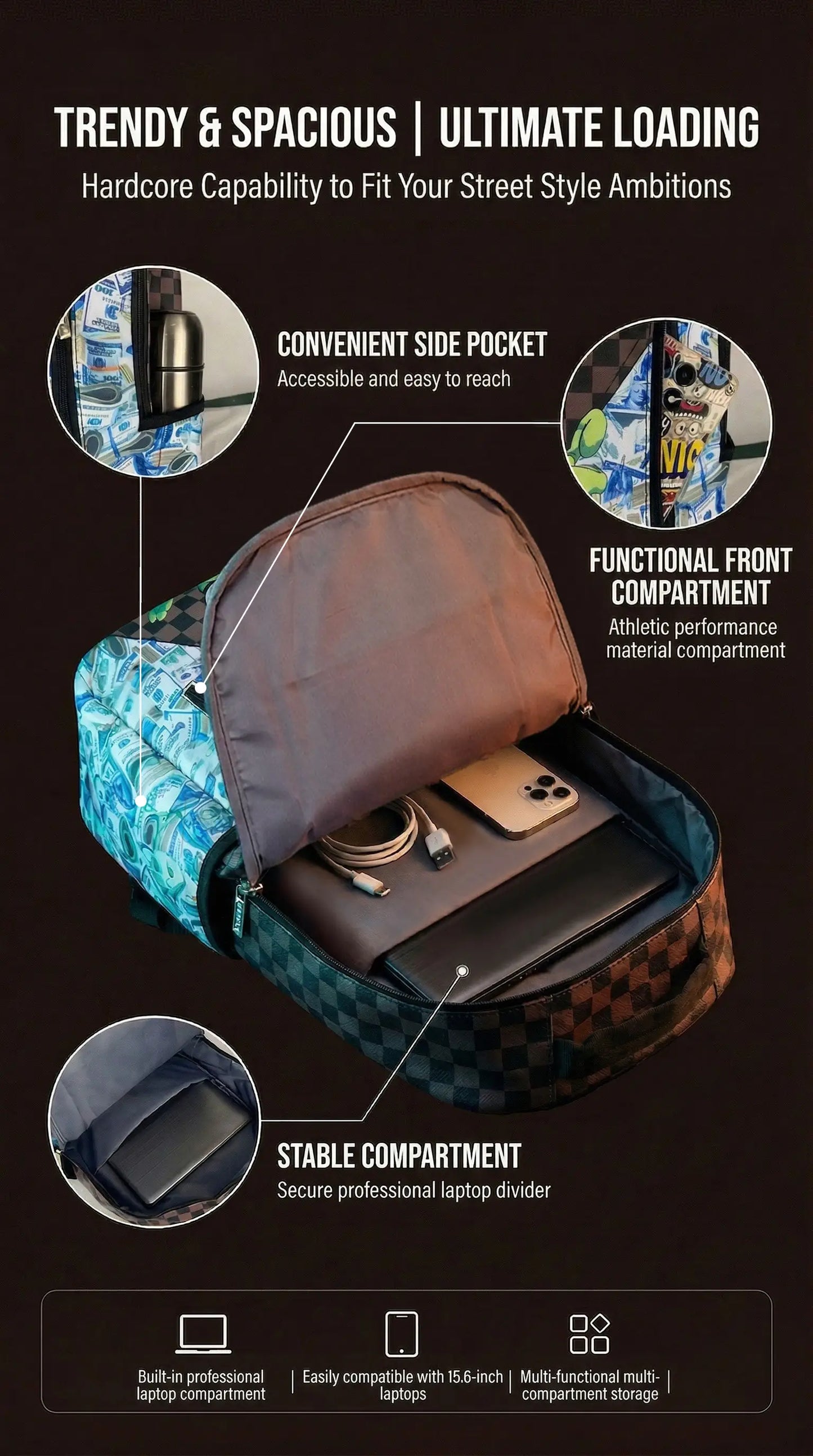 Fashionable Unisex Backpacks | Trendy Large-Capacity Travel Bags