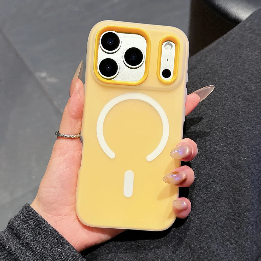 Magnetic Candy Color Wireless Charging Case for iPhone