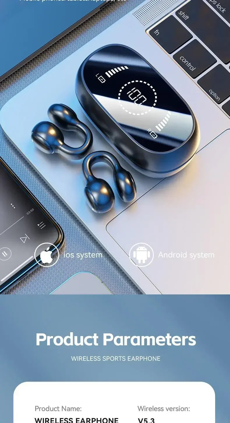 Bone Conduction Wireless Earbuds | Sporty Bluetooth Headset