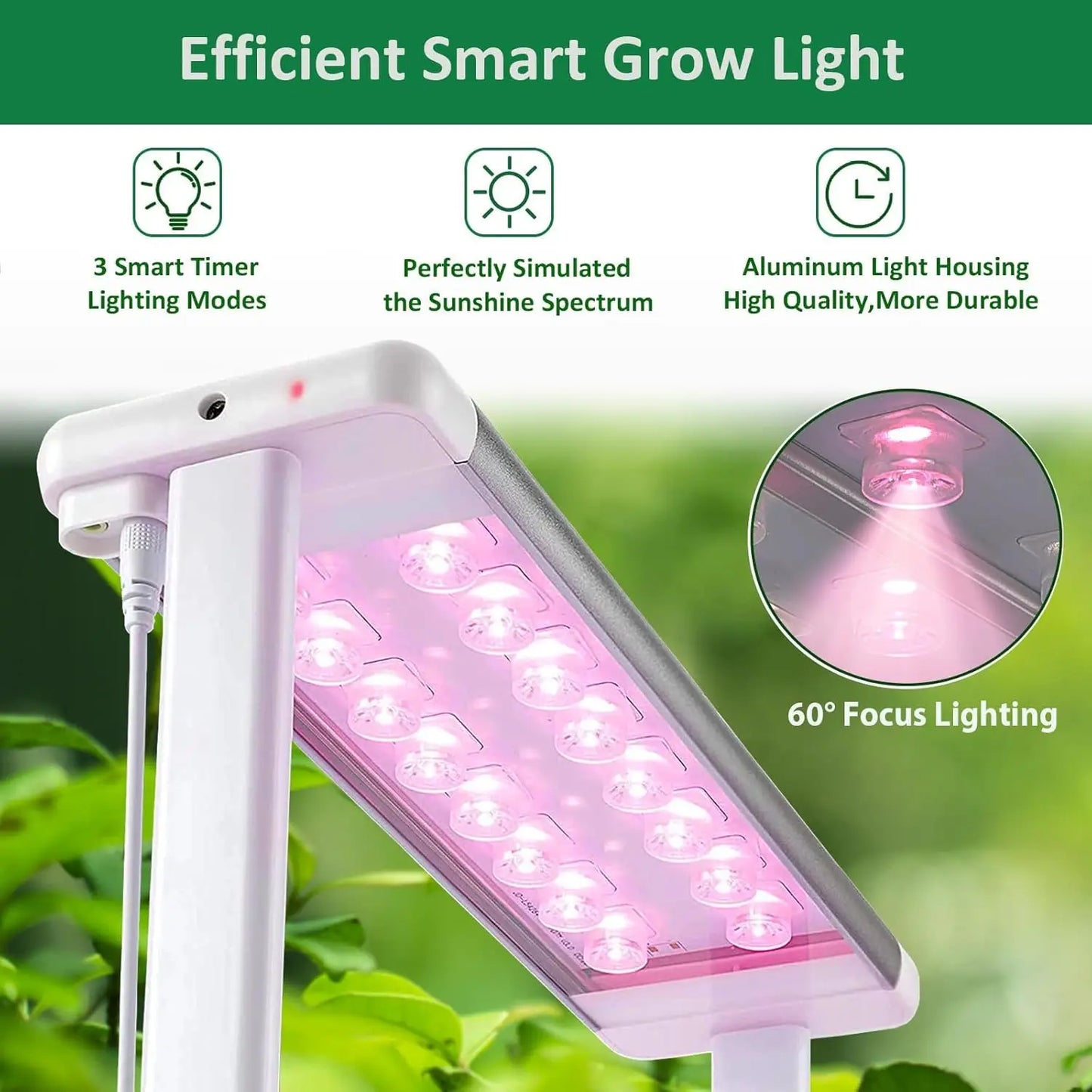 Smart Hydroponic Gardening Kit with LED Light for Indoor Plants