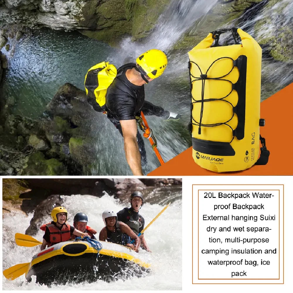 20L Waterproof Dry Bag Backpack | Lightweight Roll-Top Pack