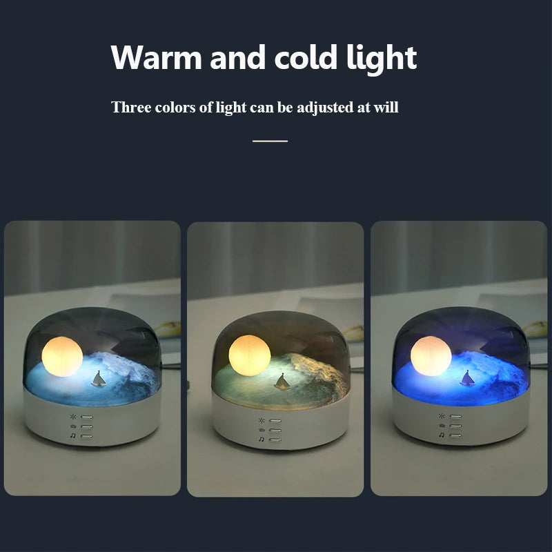 Mini Portable Bluetooth Speaker with Dimming Ambient Light
