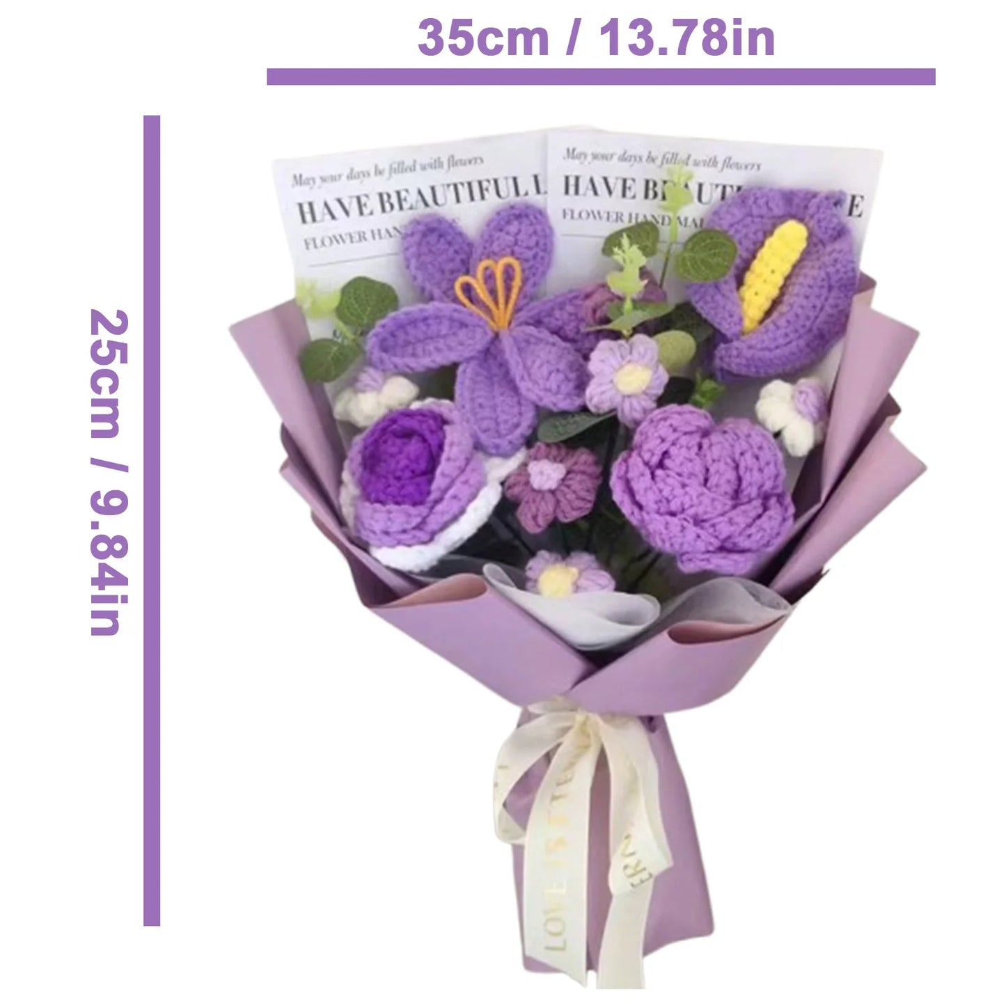 Ramo de tulipanes de ganchillo hechos a mano | El regalo perfecto para ella