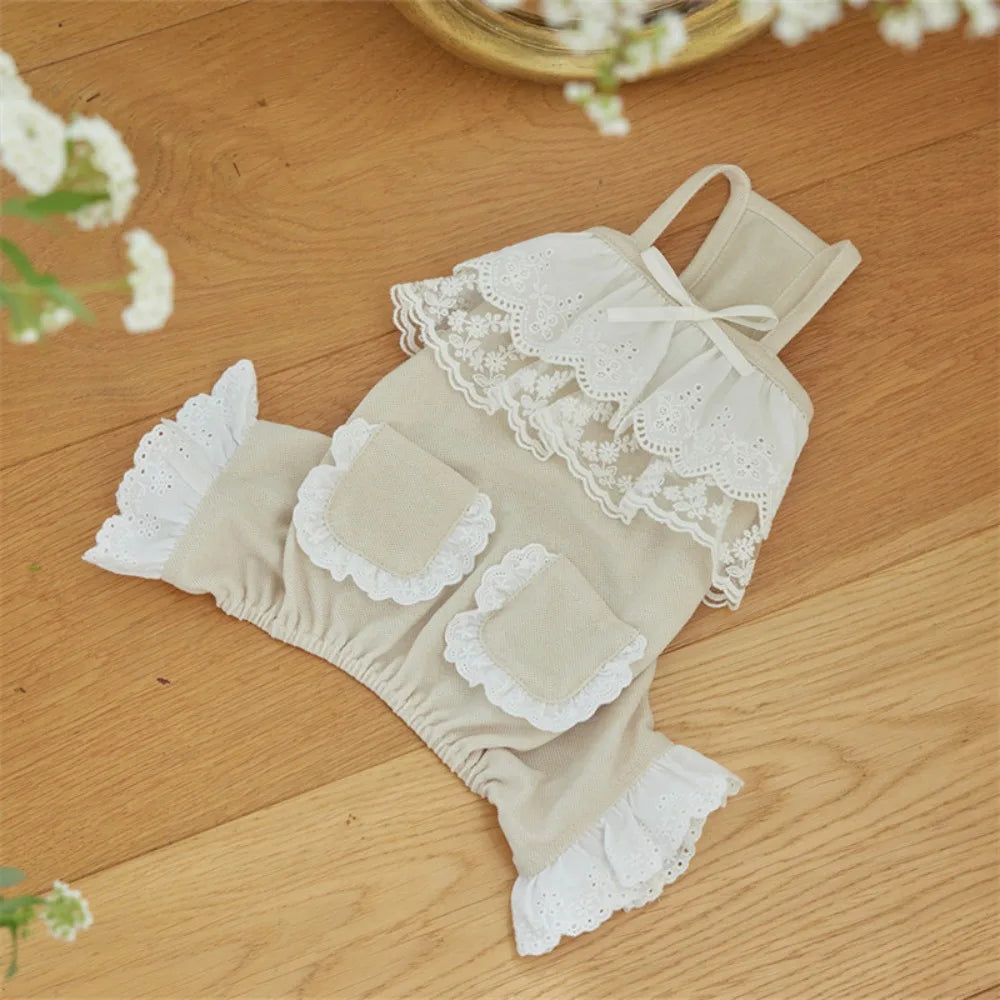 Breathable Soft Pet Lace Jumpsuit | Fashionable Dog Pajamas