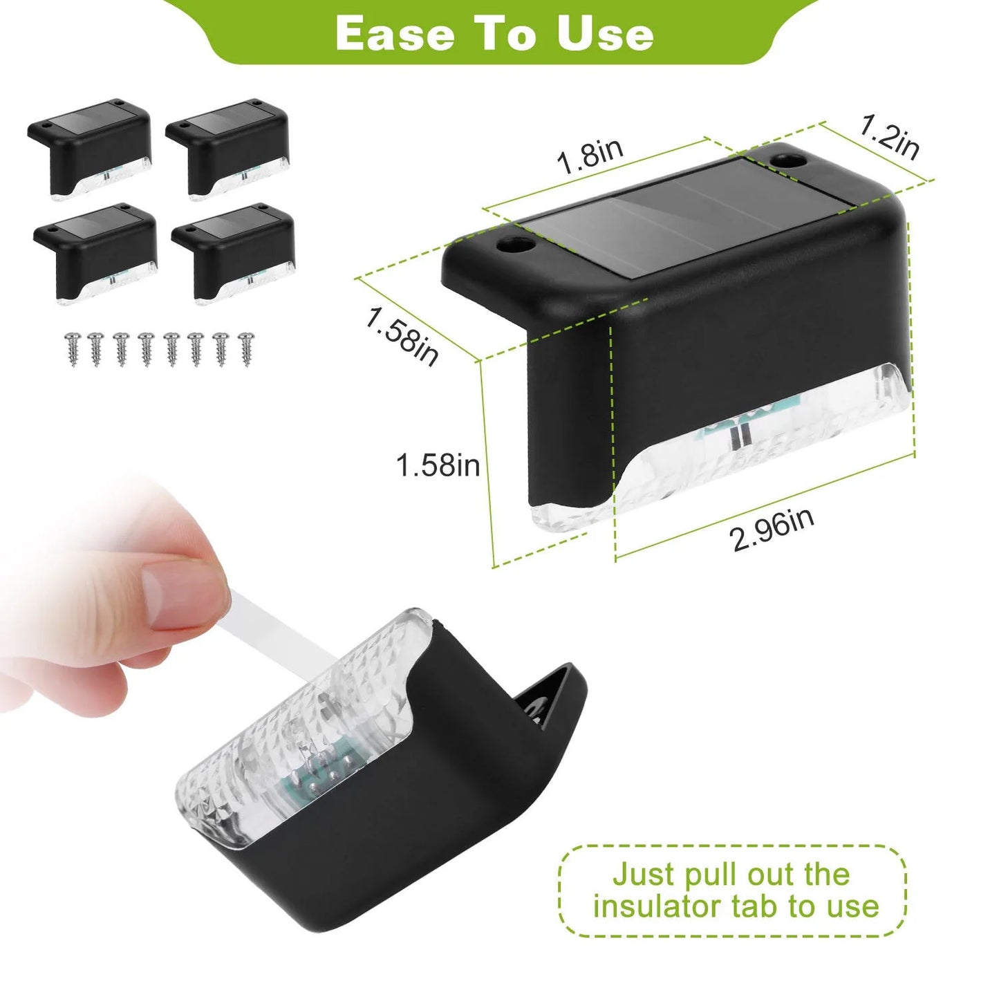 Solar Powered Deck Lights | Waterproof LED Step Lights