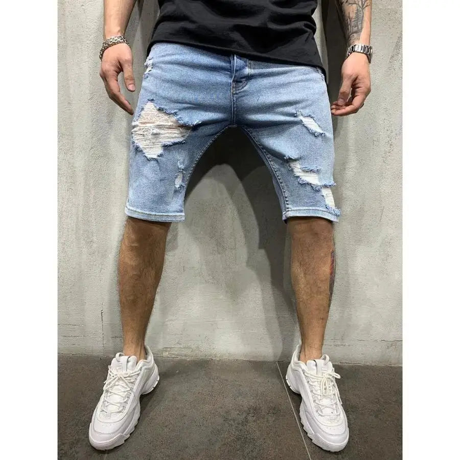 Men's Ripped Tassel Denim Shorts | Casual Summer Essential