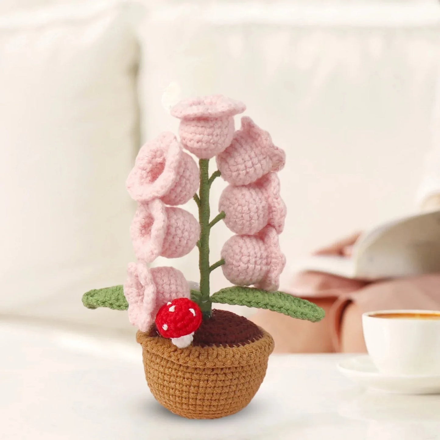 LED Knitted Lily of the Valley | Beautiful Crochet Flower Decor