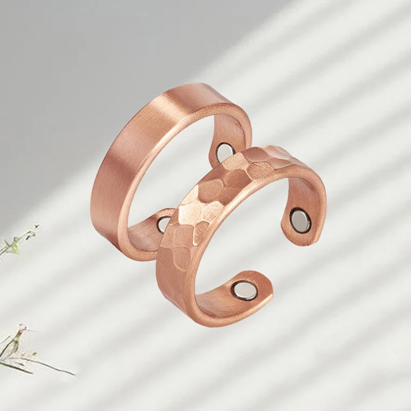 Simple Copper Magnetic Rings for Women | Comfortable Elegant Jewelry