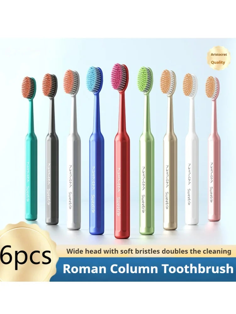 Large Head Wide Toothbrush Set | Deep Cleaning Adult Toothbrushes