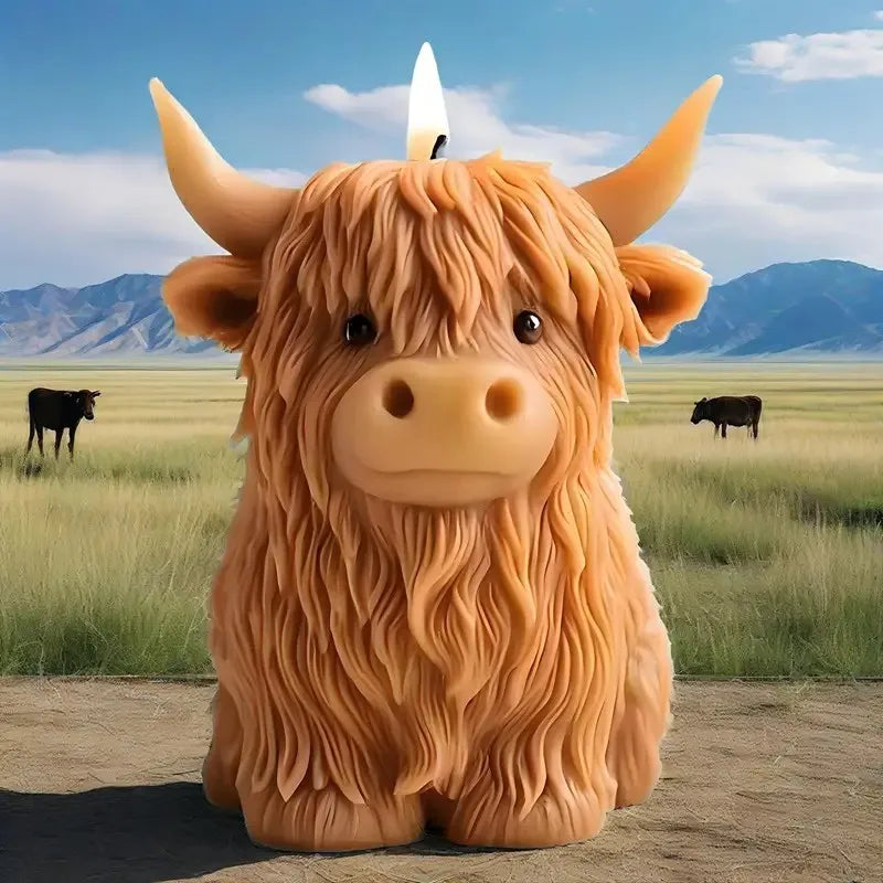Highland Cow Shaped Candle Mold | DIY Silicone Craft Mould