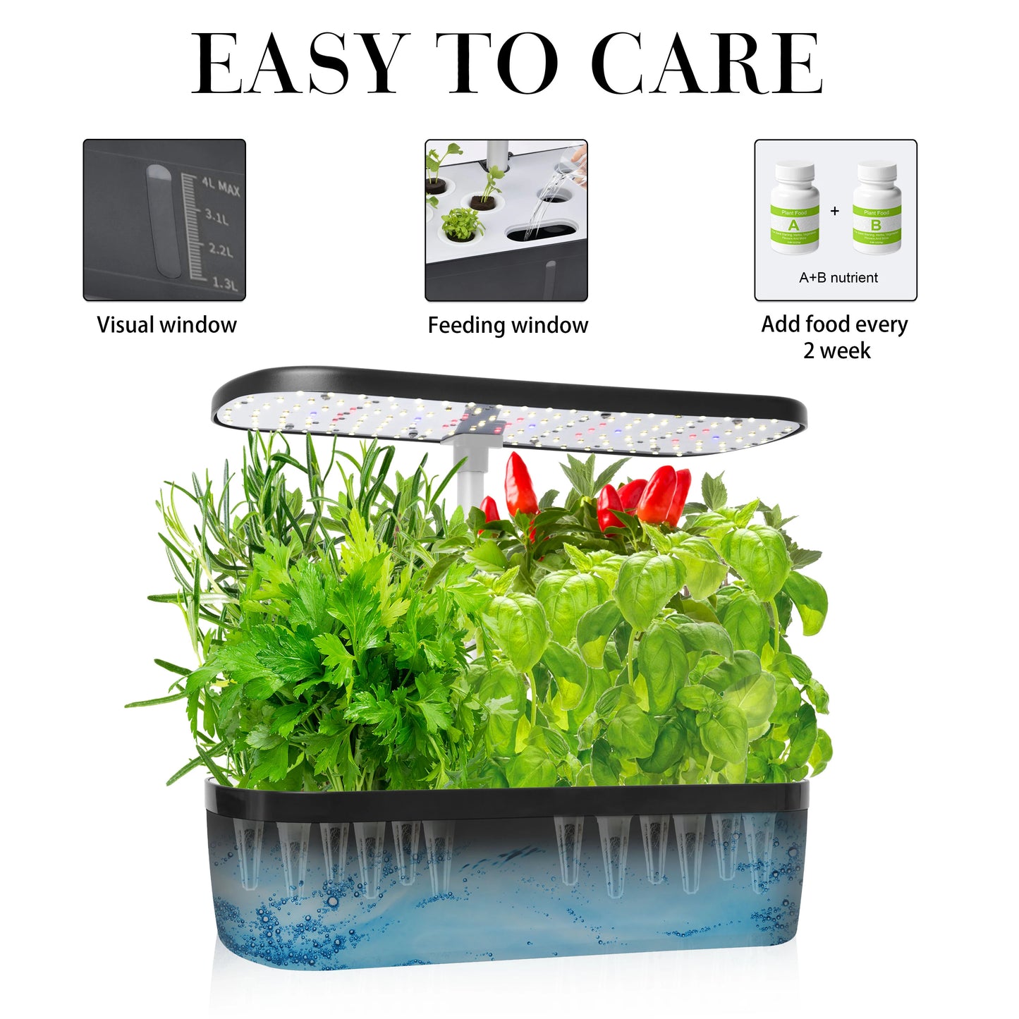 Indoor Hydroponics Growing System | 12 Pods Herb Garden Kit