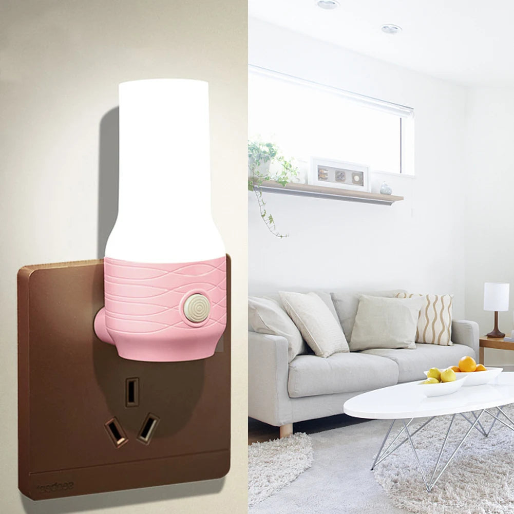 Luz nocturna LED enchufable | Iluminación blanca cálida y brillante ajustable