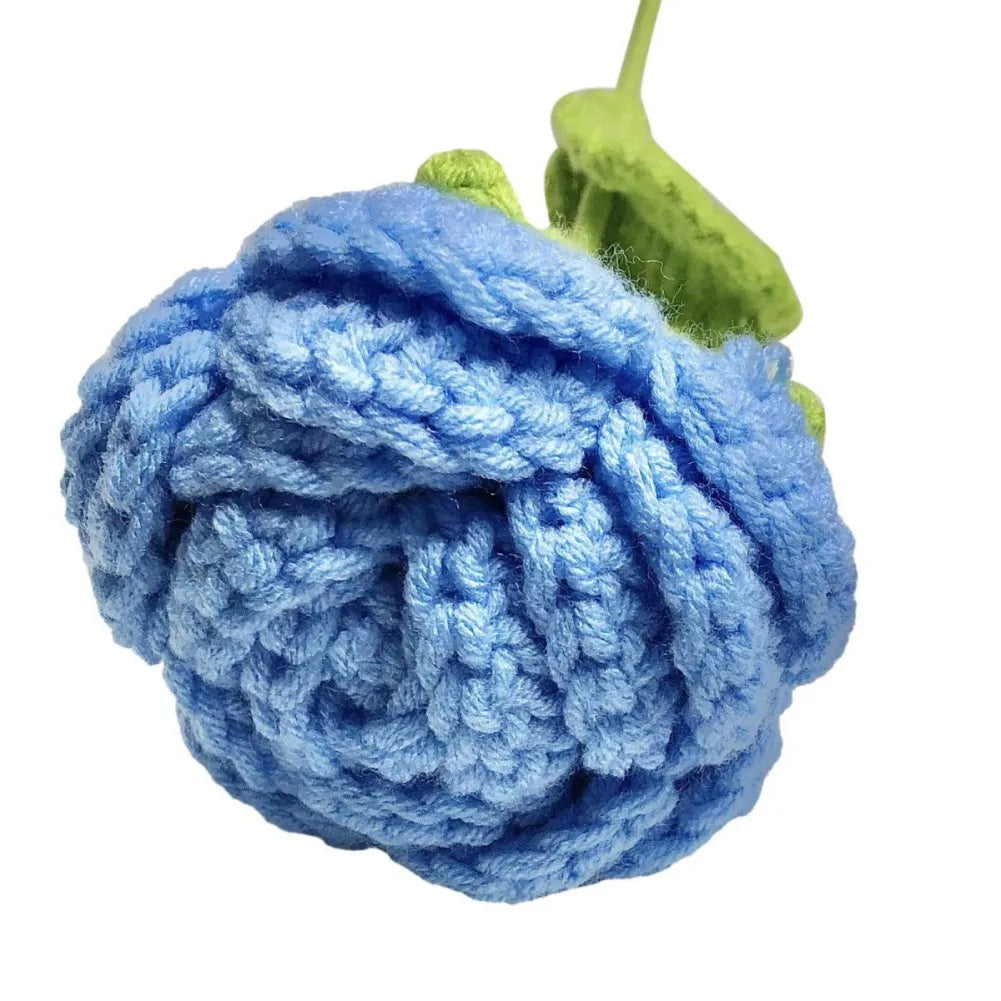 6pcs Multi-Color Crochet Rose Bouquet | Handmade Floral Decor