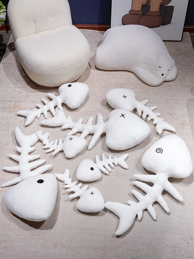 Creative Fish Bone Plush Toy | Cozy Cushion & Fun Gift