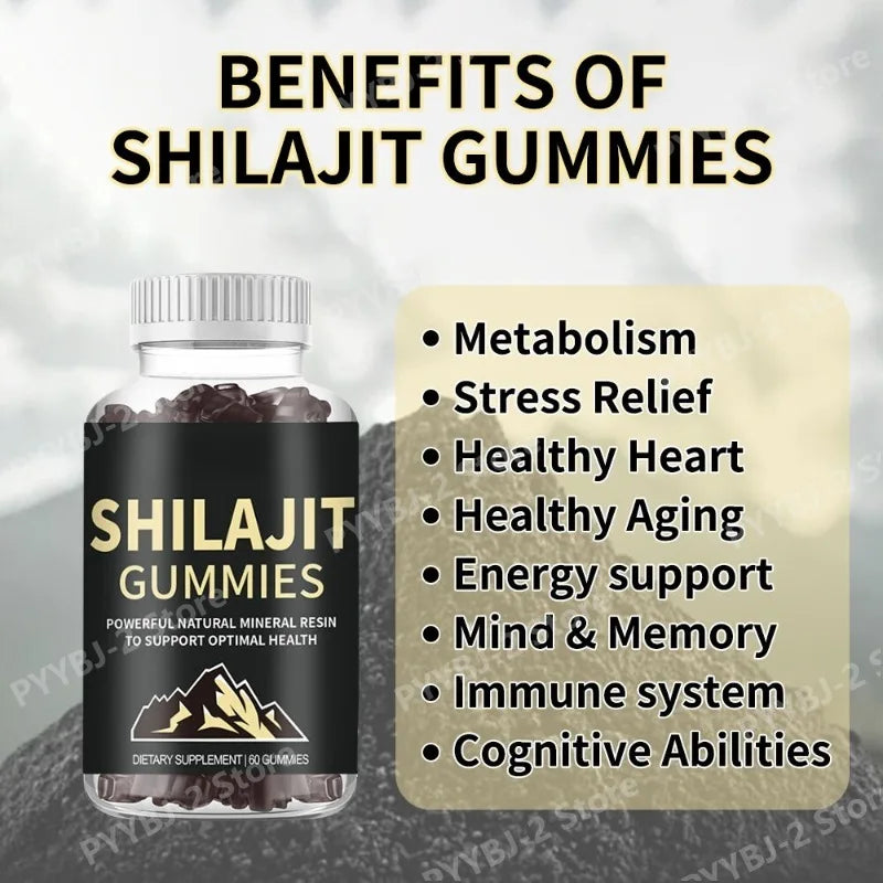 Himalayan Shilajit Gummies with Vitamins for Daily Energy Boost