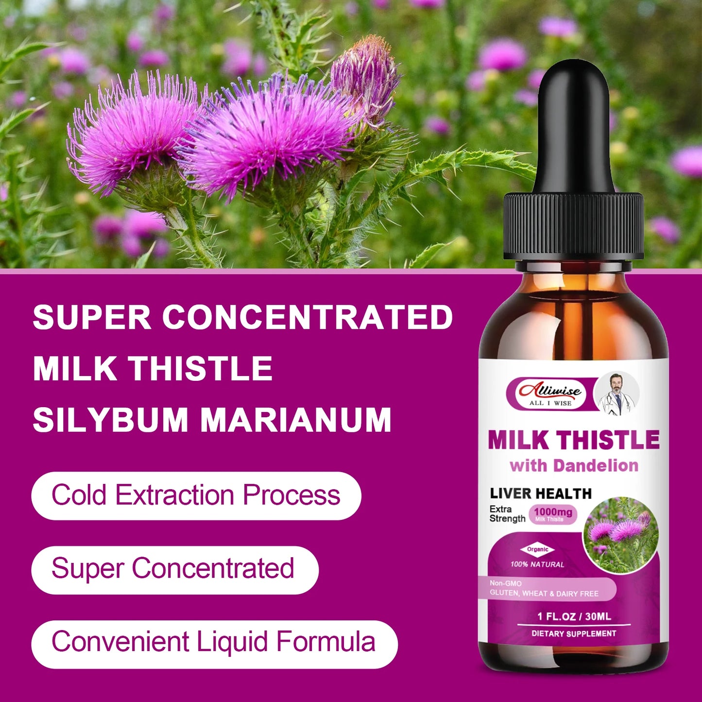 Liver Health Support Liquid | Detox Milk Thistle Extract Blend