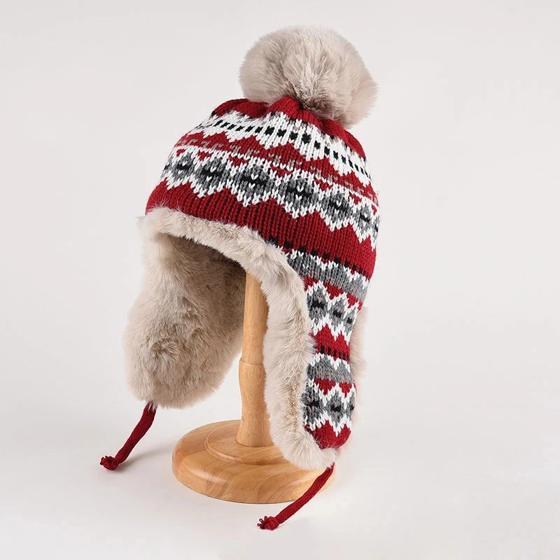 Women's Plush Fleece Lined Bomber Hat | Cozy Winter Earflap Cap